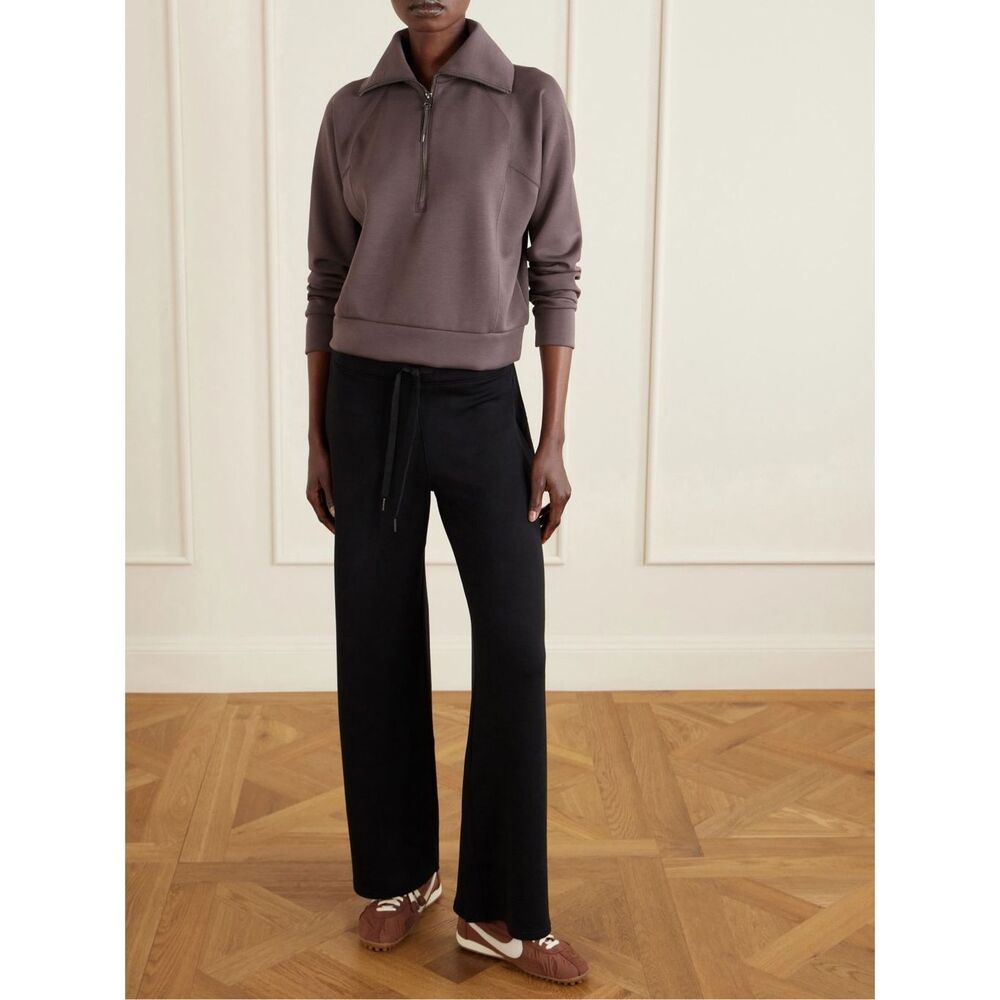 Spanx AirEssentials Stretch-Jersey Half-Zip Sweatshirt Size‎ XS